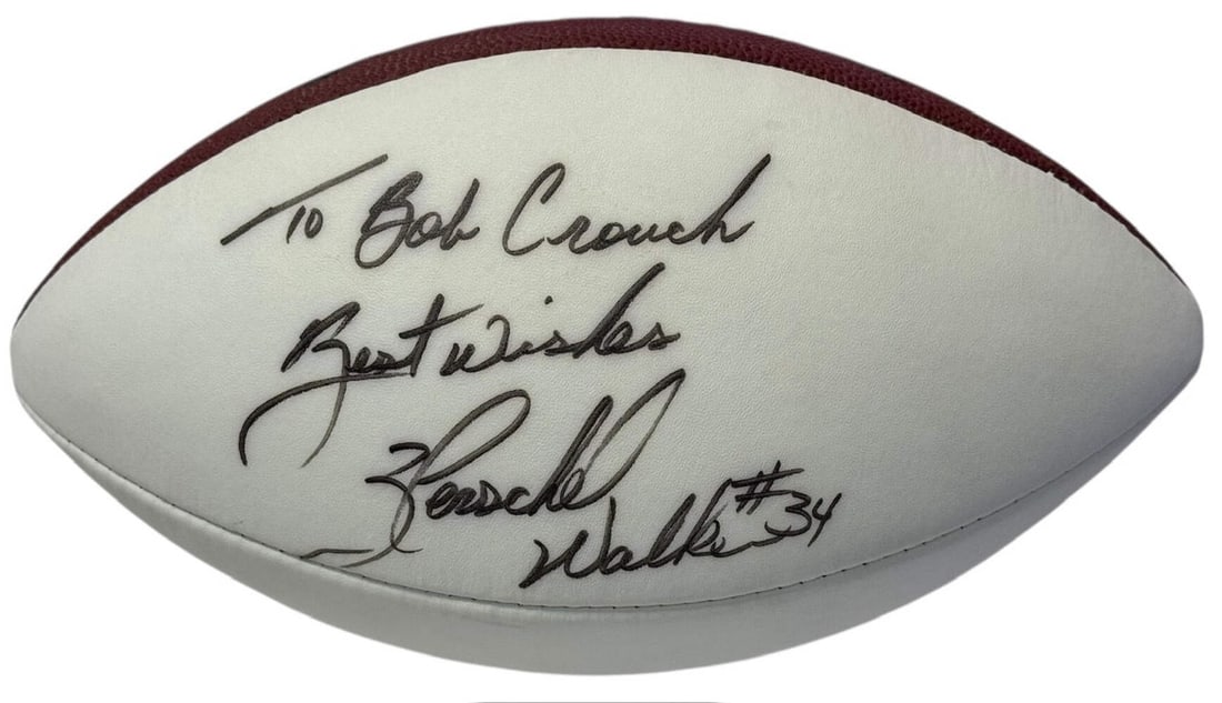 Herschel Walker Autographed Spalding Football (JSA) (1 of 2)