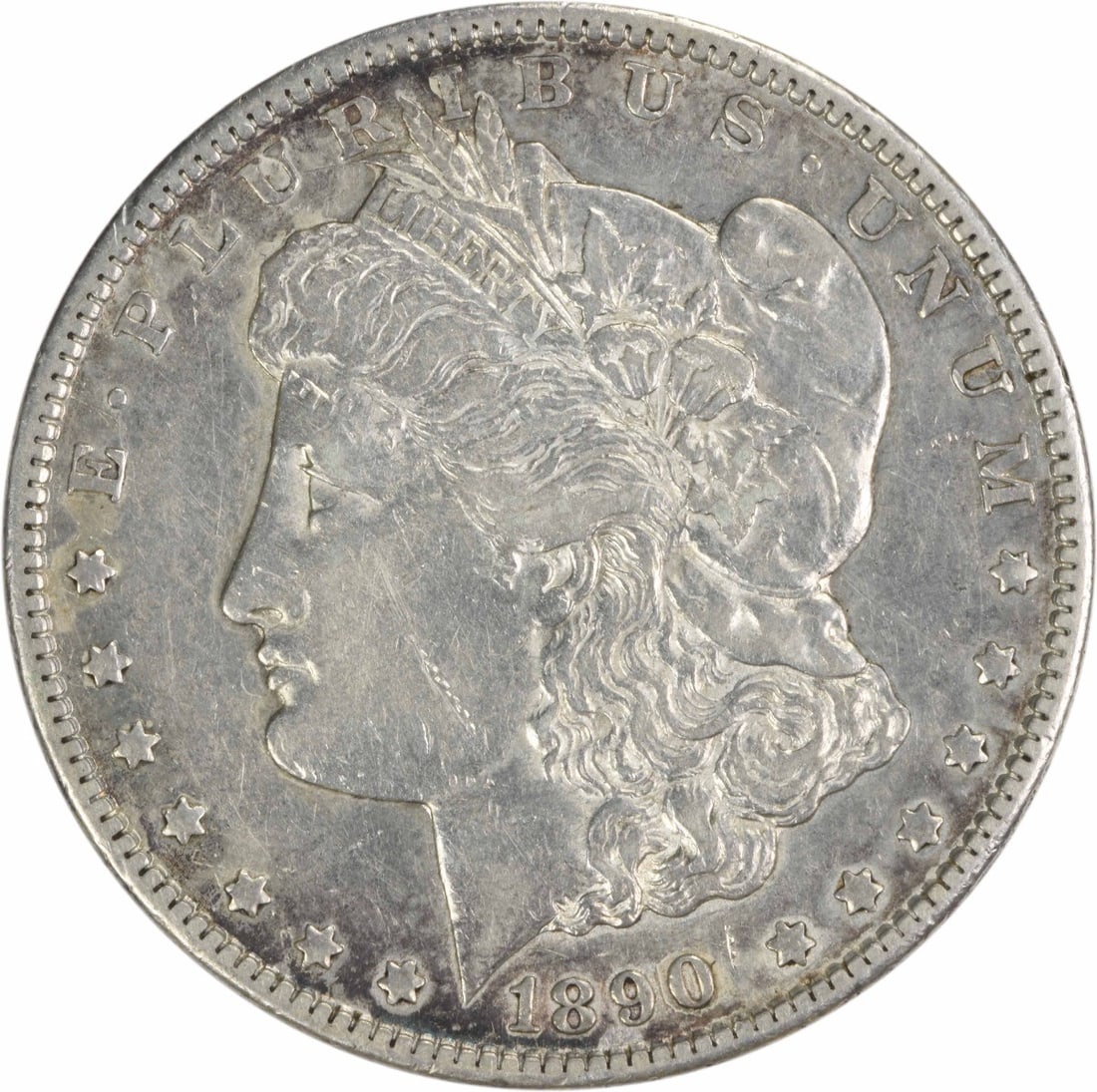 1890-CC Morgan Silver Dollar EF Uncertified: 1890-CC Morgan Silver Dollar EF Uncertified The 1890-CC Morgan Silver Dollar EF Uncertified boasts an impressive composition of 90% silver and 10% copper, making it a valuable piece for collectors. Wi