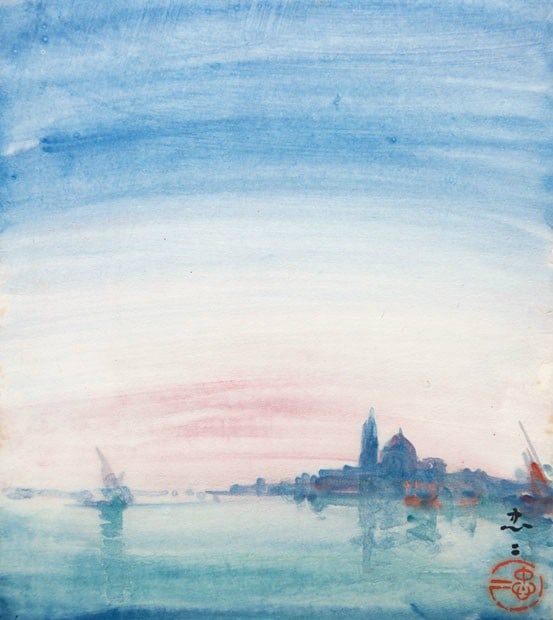 Chuji Kurihara Venice Italy Landscape Painting Shikishi Board Framed Japanese: Chuji Kurihara Venice Italy Landscape Painting Shikishi Board Framed Japanese Item Specifics: Artist: Chuji Kurihara Subject: Venice Landscape Material: Ink and color on Shikishi paper board Style: Ja