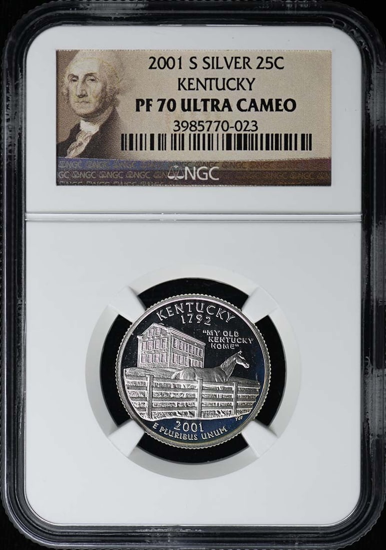 2001 S SILVER Washington Quarter 5 Coin Set 25C NGC PR70DCAM: 2001 S SILVER Washington Quarter 5 Coin Set 25C NGC PR70DCAM 2001 S SILVER Washington Quarter 5 Coin Set in PR70DCAM Condition, Certified by NGC. This uncirculated proof set features five coins from t
