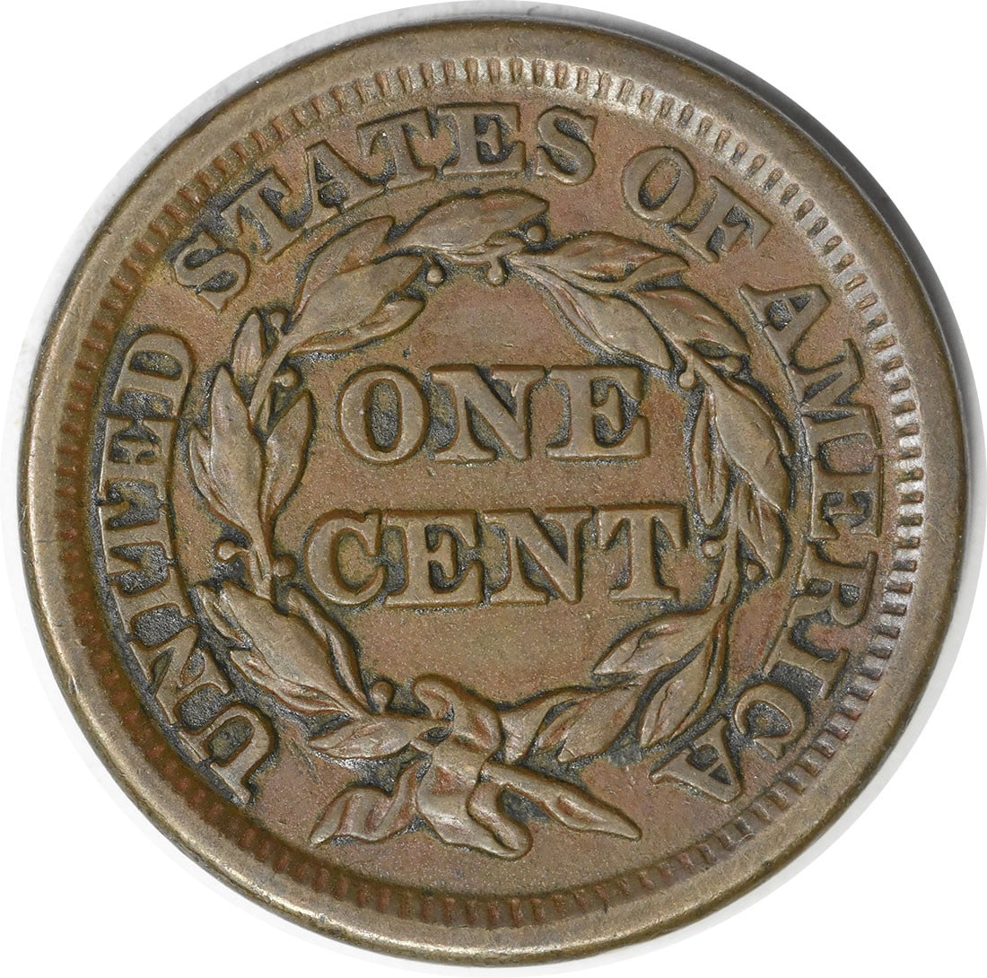 Uncertified EF cent large from 1847 - 2