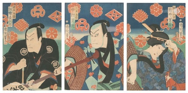Kunichika Woodblock Print Triptych 1868 Kabuki Play Meiji Era Original: Kunichika Woodblock Print Triptych 1868 Kabuki Play Meiji Era Original Item Specifics: Artist: Toyohara Kunichika Subject: Kabuki Theater Material: Paper Style: Japanese Year Of Production: 1868 Produ