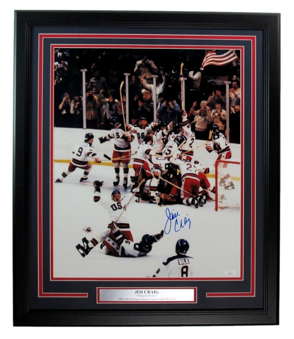 Hockey Signed Photo Framed by 16x20 USA 189440 Craig Jim: Hockey Signed Photo Framed by 16x20 USA 189440 Craig Jim Item Specifics: Autograph Authentication: James Spence Authentication (JSA) Original/Reprint: Original Product: Photo Sport: Hockey Team: USA H