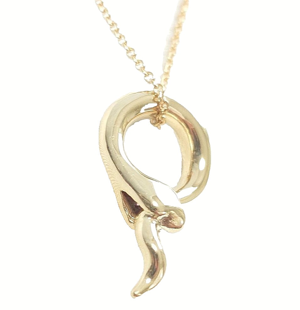 Tiffany & Co Elsa Peretti Snake Ouroboros 18k Yellow Gold Pendant Necklace (1 of 11)