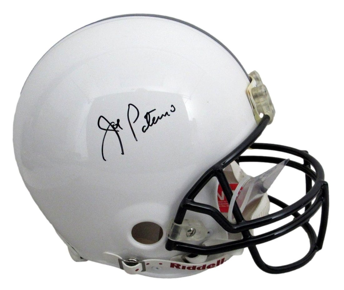 Joe Paterno Signed/ Auto Full Size Authentic Helmet Penn State PSA/ DNA 193640: Joe Paterno Signed/ Auto Full Size Authentic Helmet Penn State PSA/ DNA 193640 Authentic Joe Paterno signed full-size authentic Penn State football helmet, bearing the signature of the legendary coach