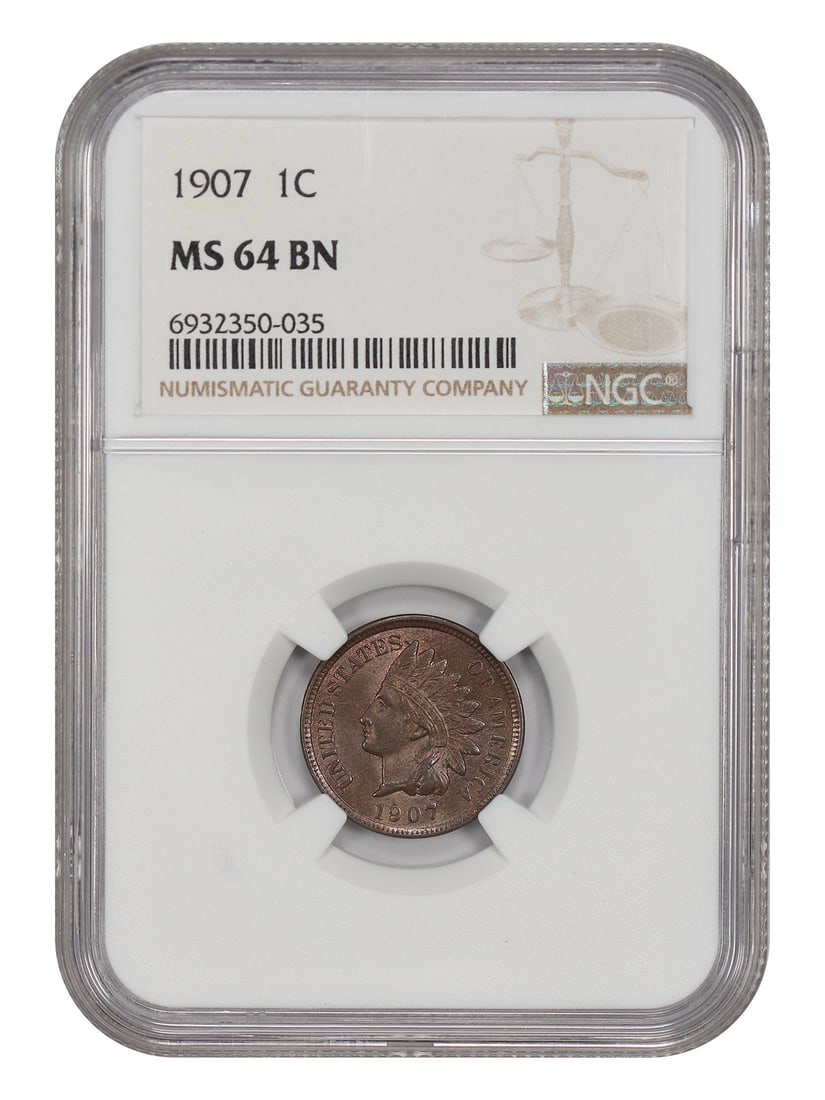 1907 1C NGC MS64BN - Indian Cent (1 of 4)