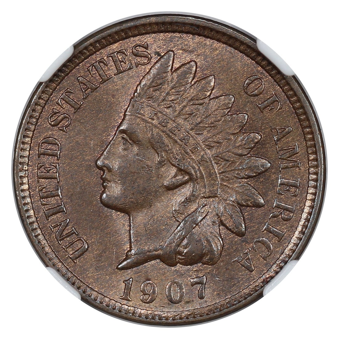 1907 1C NGC MS64BN - Indian Cent - 3