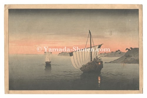 Meiji Period Woodblock Print Kominato Bay Yoshimune II Oban: Meiji Period Woodblock Print Kominato Bay Yoshimune II Oban Item Specifics: Artist: Yoshimune II Subject: Seascape Material: Paper Style: Japanese Year Of Production: Meiji period Product Disclaimer: 