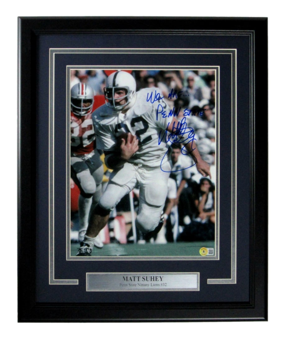 Signed photo 165723 11x14 Penn State Matt Suhey Framed by Beckett: Signed photo 165723 11x14 Penn State Matt Suhey Framed by Beckett Item Specifics: Sport: Football Product: Photo Original/Reprint: Original Team: Penn State Nittany Lions Autograph Authentication: BAS