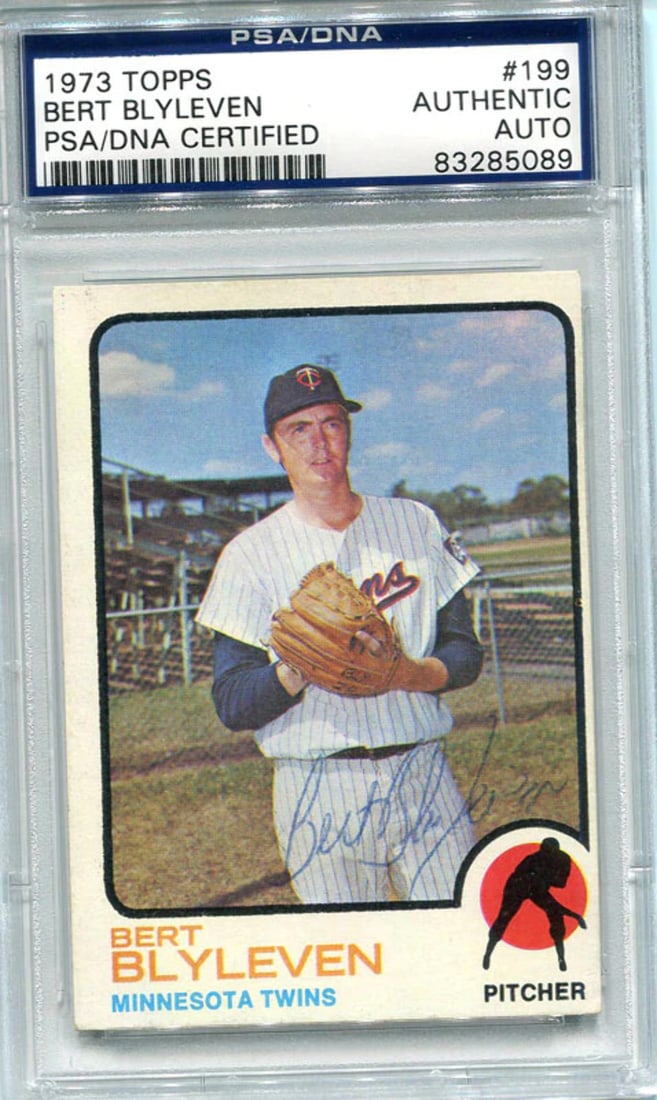 Bert Blyleven Topps Card Autographed (1 of 1)