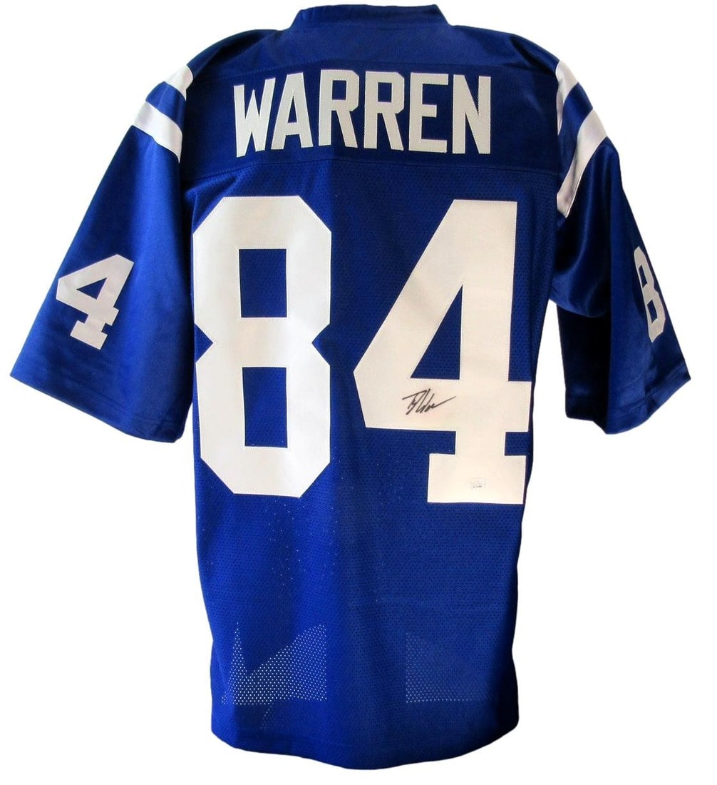 Tyler Warren Indianapolis Colts Pro-Style Custom Sewn Jersey JSA 201626: Tyler Warren Indianapolis Colts Pro-Style Custom Sewn Jersey JSA 201626 Item Specifics: Autograph Authentication: James Spence Authentication (JSA) Original/Reprint: Original Player: Tyler Warren Prod