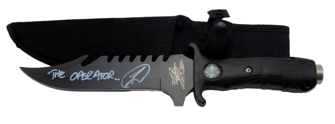 Robert O'Neill Seal Team Signed/ Inscribed The Operator Tactical Knife PSA/ DNA: Robert O'Neill Seal Team Signed/ Inscribed The Operator Tactical Knife PSA/ DNA The Operator Tactical Knife, signed and inscribed by Robert O'Neill, a former Navy SEAL Team member featured in the popu