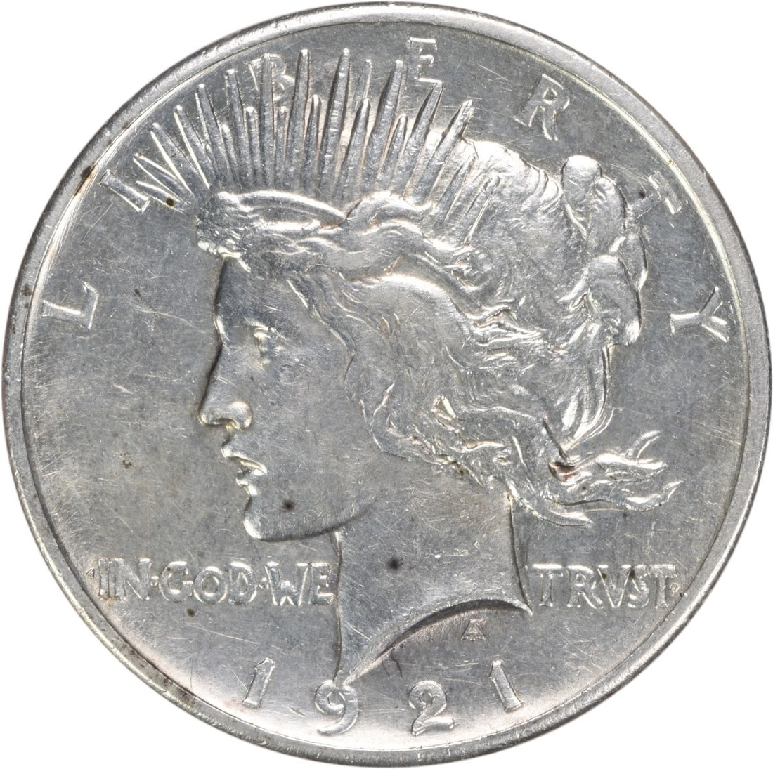 Peace Silver Dollar 1921 AU Uncertified (1 of 2)
