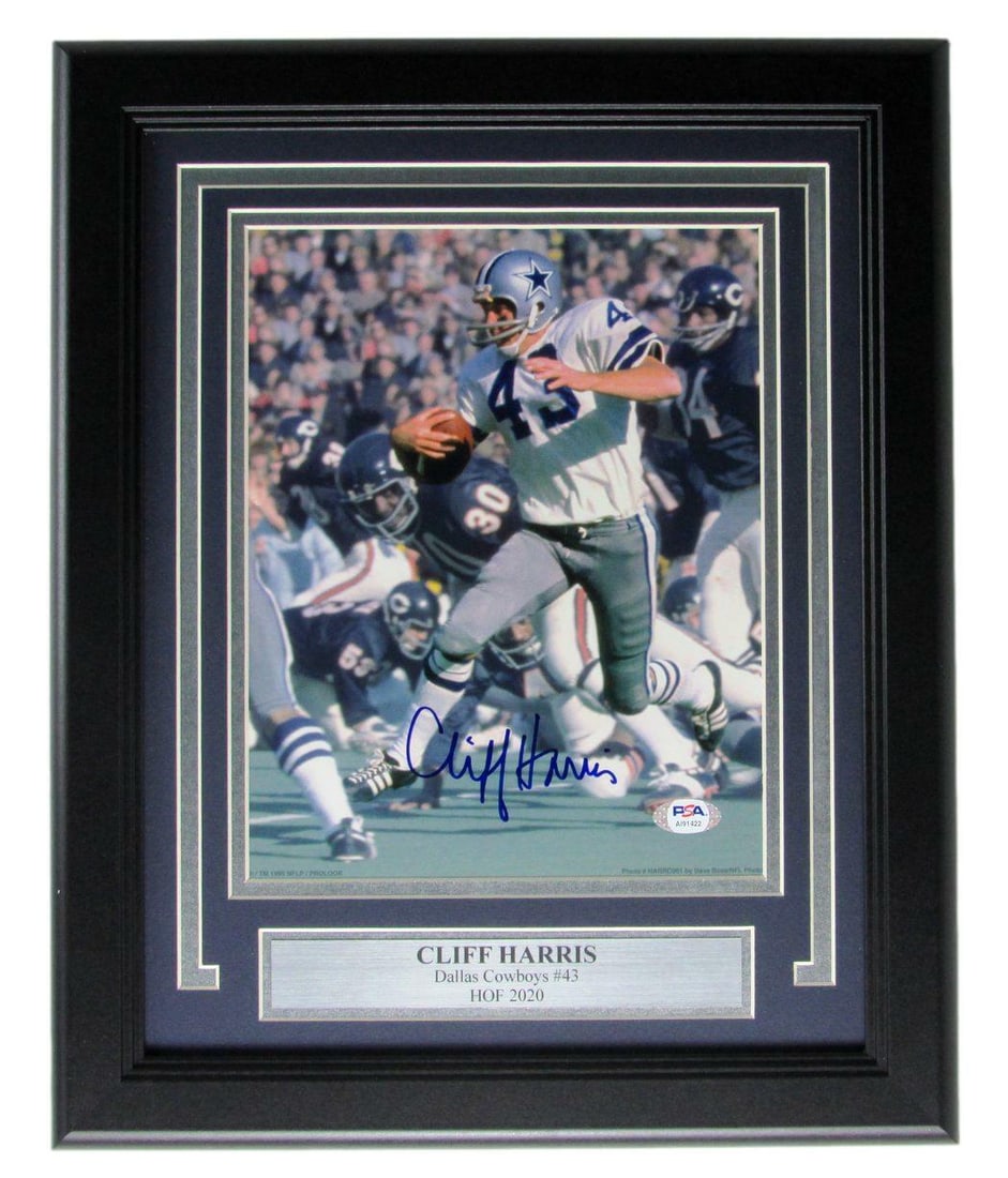 Cliff Harris HOF Dallas Cowboys Signed/ Auto 8x10 Photo Framed PSA/ DNA 161497 (1 of 4)