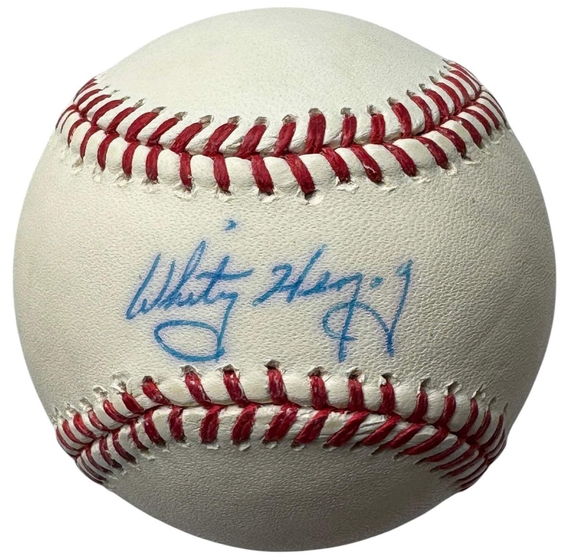 Whitey Herzog Autographed Official Major League Baseball (TriStar): Whitey Herzog Autographed Official Major League Baseball (TriStar) Whitey Herzog's mark on baseball history is evident in this officially licensed, autographed Major League Baseball. Signed across the