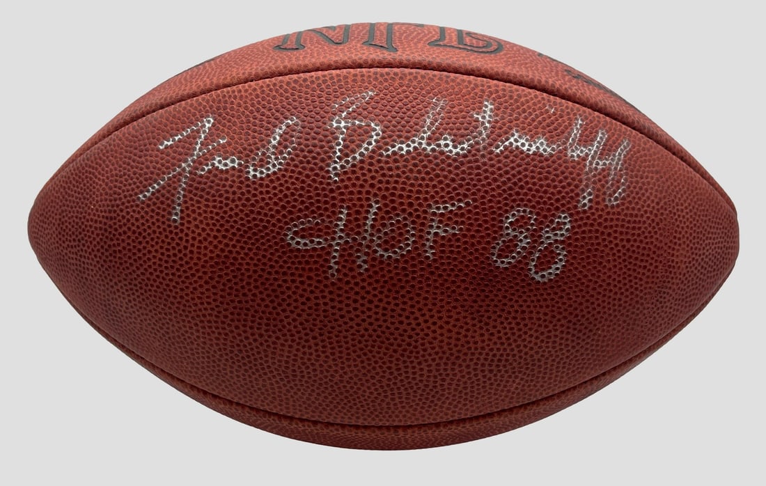 Fred Biletnikoff HOF Signed/ Inscribed NFL Leather Football Raiders JSA 205452 (1 of 5)