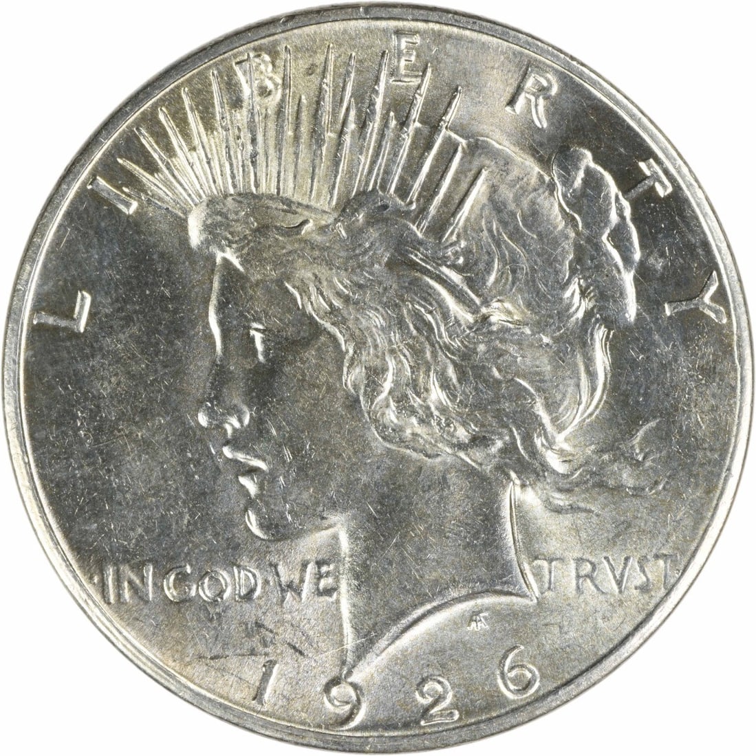 1926-S Peace Silver Dollar Choice BU Uncertified: 1926-S Peace Silver Dollar Choice BU Uncertified The 1926-S Peace Silver Dollar features a striking design, with its iconic obverse and reverse elements showcasing the beauty of the era. This Uncertif
