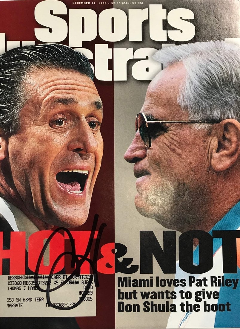 Sports Illustrated December 1995 Pat Riley Signed (1 of 2)