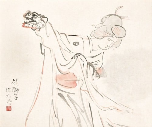 Kagami Jishi Kabuki Lion Dancer Framed Original Sketch Ito: Kagami Jishi Kabuki Lion Dancer Framed Original Sketch Ito Item Specifics: Artist: Ito Shinsui Subject: Kabuki Lion Dancer (Kagami Jishi) Material: Paper Style: Japanese Year Of Production: 2010 Produ