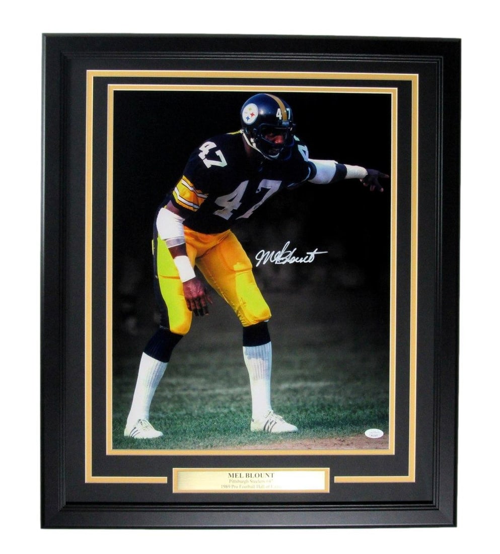 Steelers Pittsburgh Steelers HOF Mel Blount Autographed 16x20 Framed Photo JSA 168971 (1 of 4)