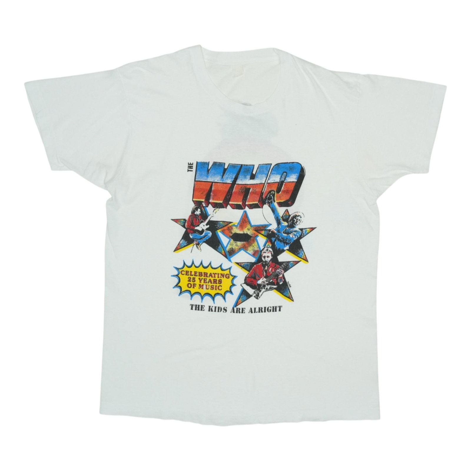 Who are kids alright tour shirt: Who are kids alright tour shirt Authentic Who Are Kids Alright Tour Shirt. This tour shirt features the iconic design from the Who Are Kids Alright tour, showcasing the band's energetic and youthful v