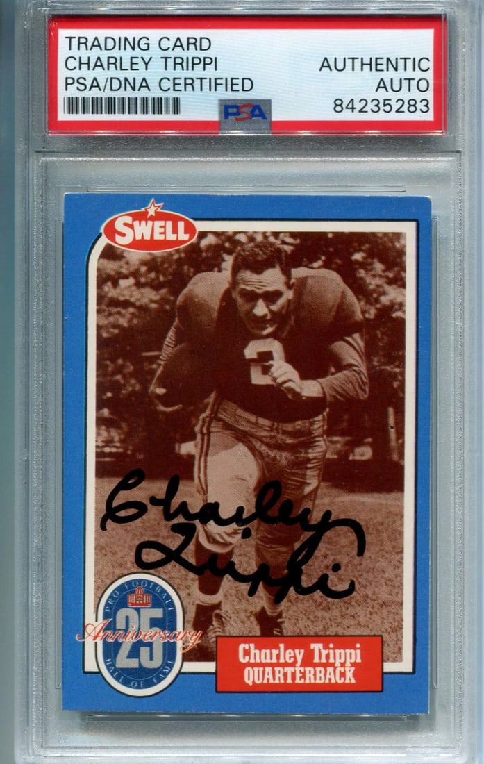 Charley Trippi 1988 Autographed Swell Football Card (PSA) (1 of 2)