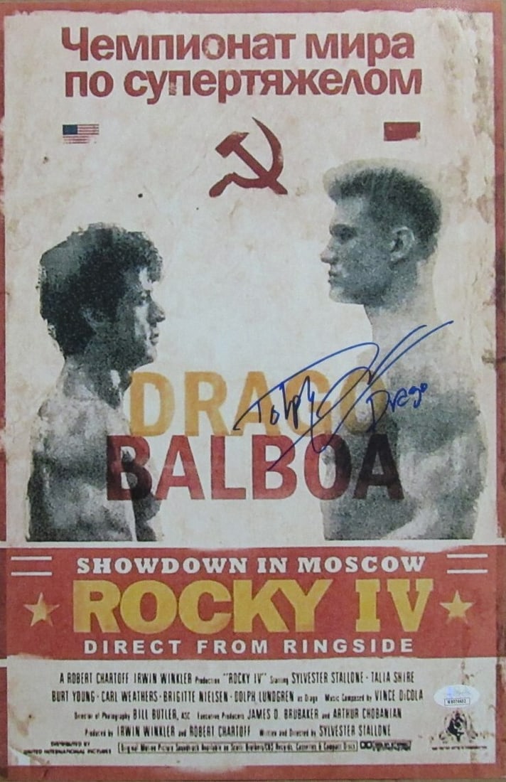 Dolph Lundgren Autographed/ Inscribed 11x17 Photo "Rocky IV" JSA 184843: Dolph Lundgren Autographed/ Inscribed 11x17 Photo "Rocky IV" JSA 184843 Item Specifics: Original/Reprint: Original Product: Photo Sport: Boxing Signed: YES Product Disclaimer: Not affiliated with stud