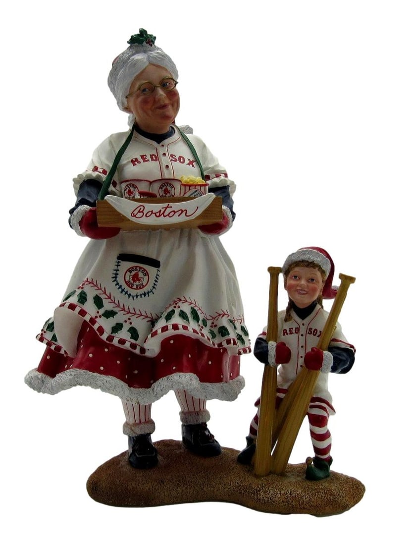 Danbury Mint Red Sox Mrs. Santa Figurine Limited Edition w/ Box & COA RARE 207818: Danbury Mint Red Sox Mrs. Santa Figurine Limited Edition w/ Box & COA RARE 207818 The Danbury Mint Red Sox Mrs. Santa Figurine Limited Edition comes with its original box and Certificate of Authentici