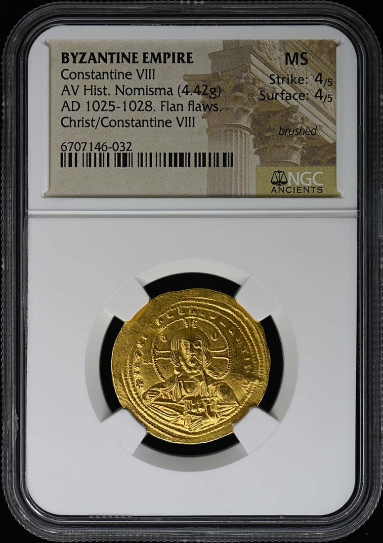 Constantine VIII BYZANTINE Hist. Nomisma (4.42g) NGC MS 4/ 5 Christ (1 of 3)