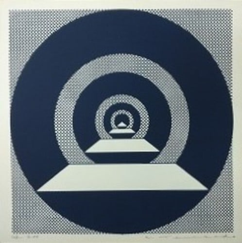 Akira Terakado signed silkscreen print 1980 limited edition Japanese art (1 of 1)