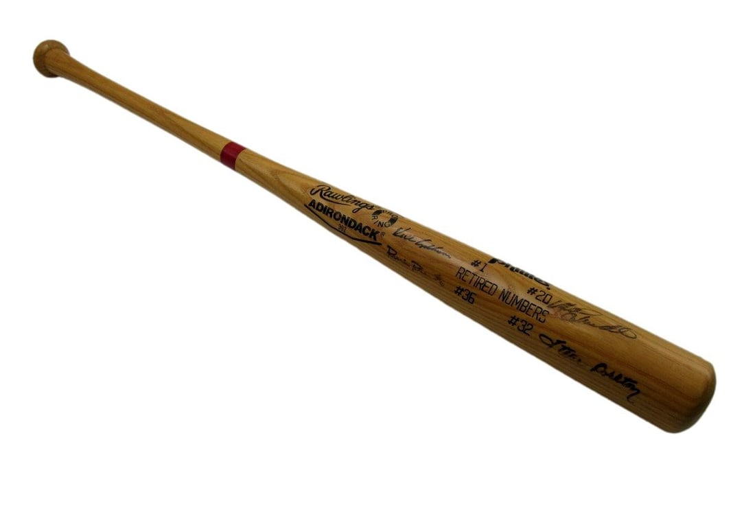 Phillies Retired Numbers signed by 4 Baseball Bat Schmidt Roberts PSA/ DNA 196242 (1 of 3)