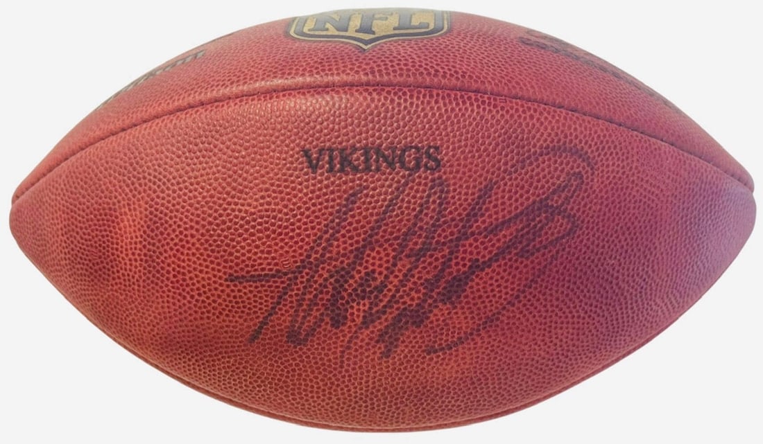 Adrian Peterson Autographed Vikings Wilson Authentic Game Ball (1 of 2)