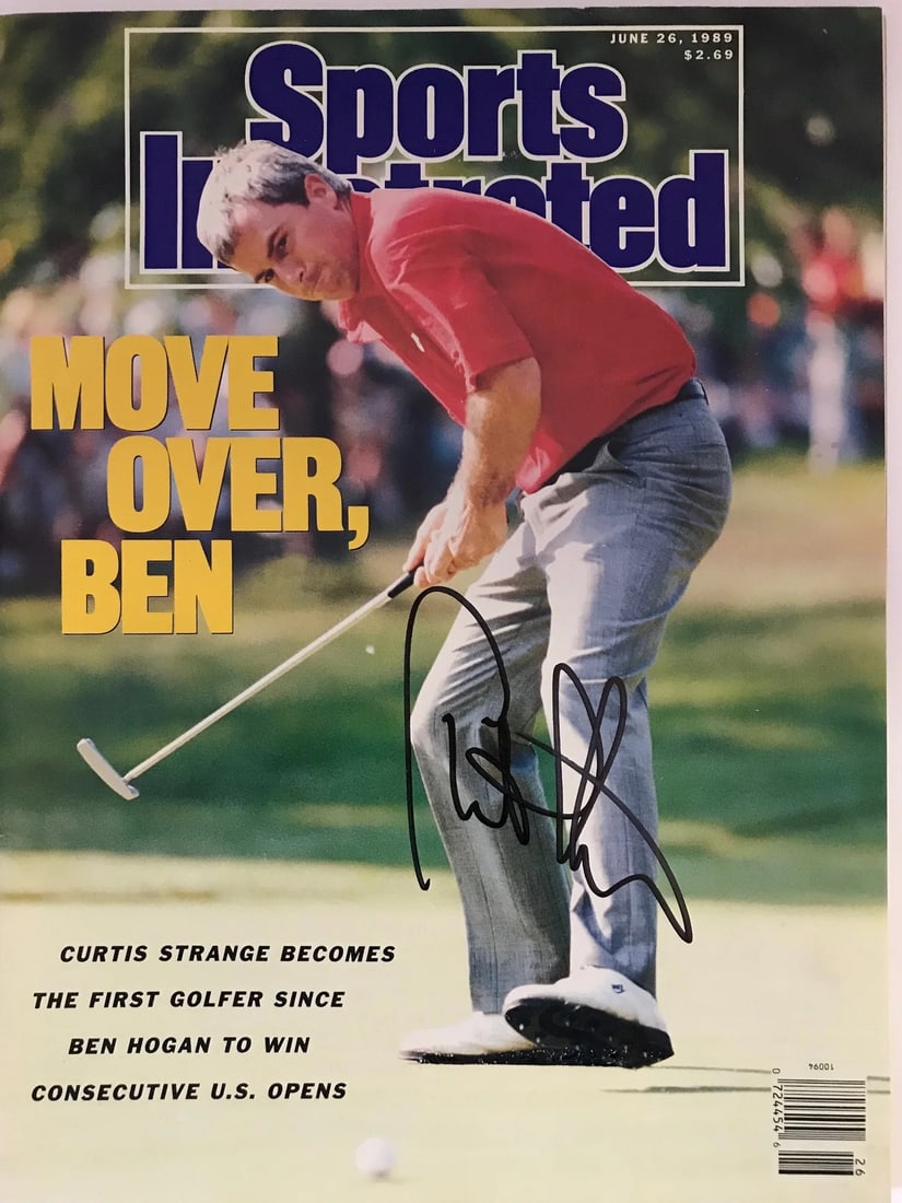 Curtis Strange Signed Sports Illustrated June 26 1989: Curtis Strange Signed Sports Illustrated June 26 1989 Item Specifics: This is a Curtis Strange Autographed Sports Illustrated Magazine Signed in black sharpie across the front of the magazine