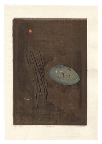 Kizashi Woodblock Print Winter Sculpin 1987 Signed Edition: Kizashi Woodblock Print Winter Sculpin 1987 Signed Edition Item Specifics: Artist: Kakizaki Kizashi Subject: Nature/Fish Material: Paper Style: Japanese Size: 30 x 20.9 cm Year Of Production: 1987 Pro