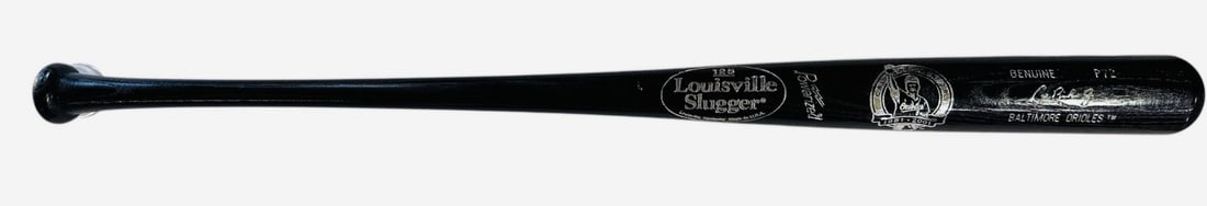 Cal Ripken Jr Autographed Louisville Slugger Game Model Bat P72 (JSA): Cal Ripken Jr Autographed Louisville Slugger Game Model Bat P72 (JSA) Cal Ripken Jr's silver sharpie signature adds a touch of iconic flair to this Louisville Slugger Game Model Bat P72, a piece of ba
