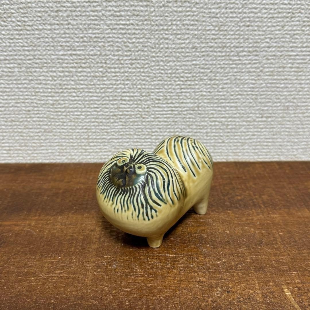 Lisa Larson Figure Dog PEKINGES Kennel Gustavsberg 1972 Ceramic Figurine (1 of 8)