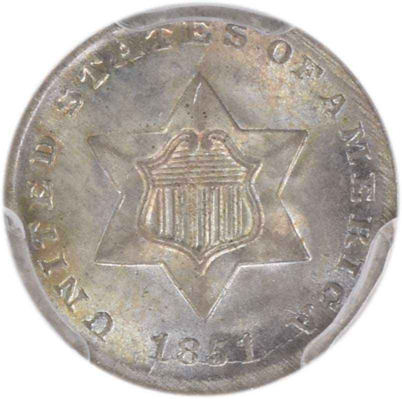 Three Cent Silver MS67 by PCGS - 2