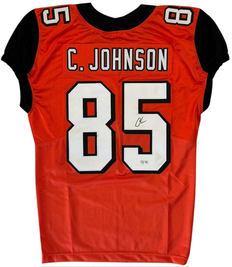Johnson Chad Autographed Beckett Witness Bengals Jersey Custom Cincinnati: Johnson Chad Autographed Beckett Witness Bengals Jersey Custom Cincinnati Chad Johnson's sharpie signature on the back of this custom Cincinnati Bengals jersey adds a unique touch to this autographed 