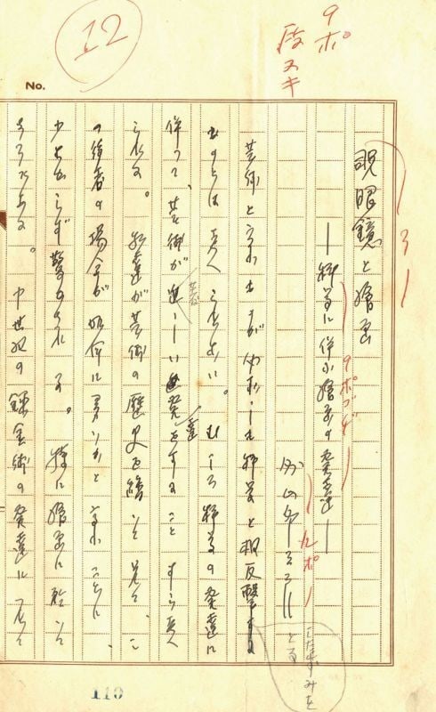 Usaburo Toyama Original Manuscript Peep Glasses Art History Science (1 of 1)