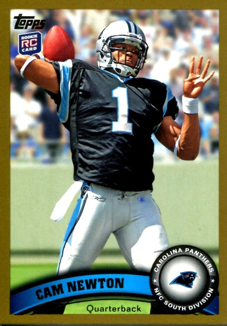 Newton Cam 2011 Topps Gold Parallel Card Rookie Unsigned #50 (1 of 2)