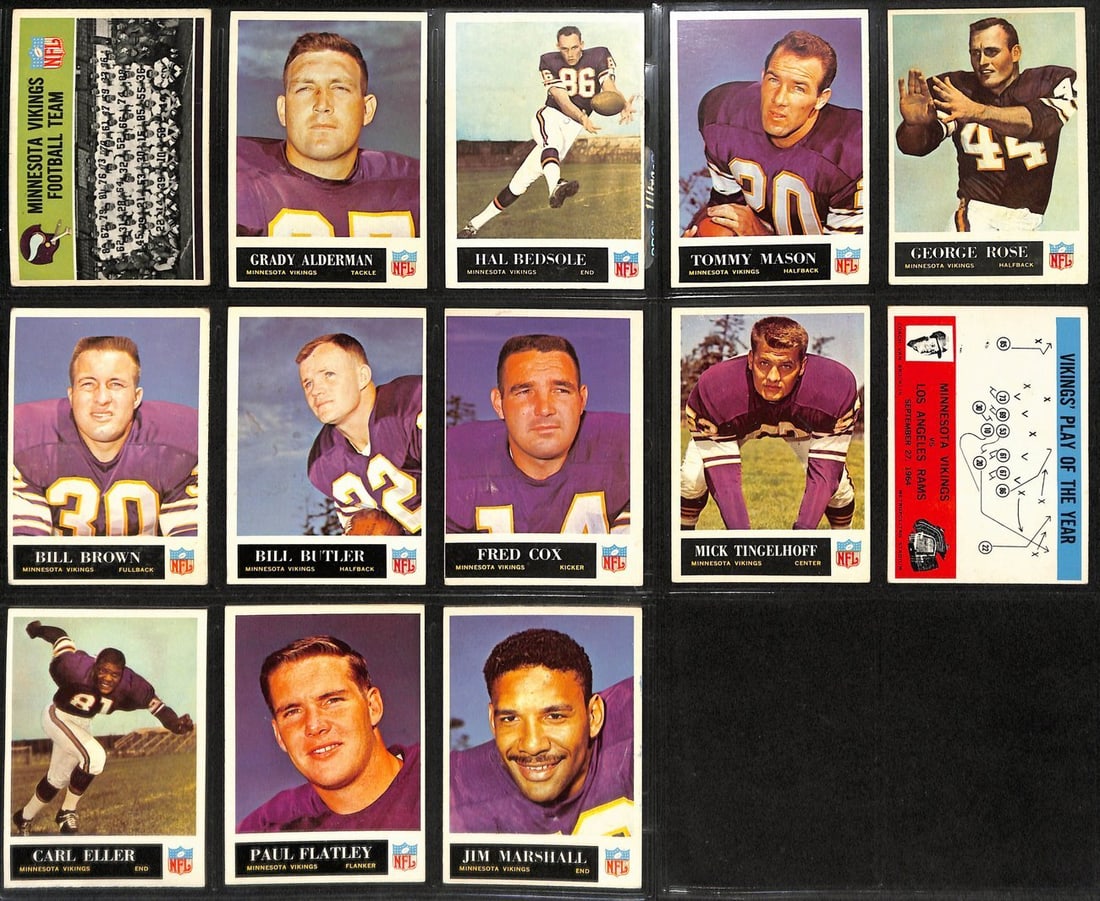 11965 Philadelphia Football Vikings Team Set (13/ 14) Cards Carl Eller RC 189255: 11965 Philadelphia Football Vikings Team Set (13/ 14) Cards Carl Eller RC 189255 Carl Eller, a legendary defensive end for the Minnesota Vikings, is featured in this highly sought-after trading card s