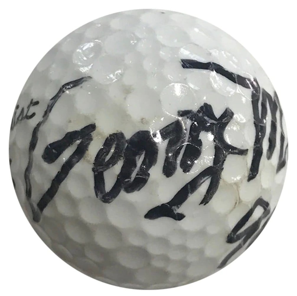 George Montgomery Autographed Titleist 3 Golf Ball (1 of 2)