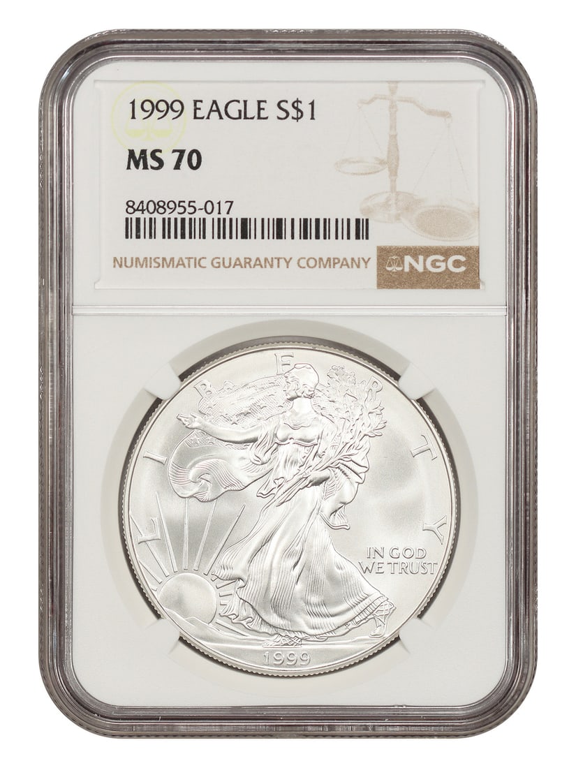 1999 $1 Silver Eagle NGC MS70 - Silver Eagles (1 of 4)