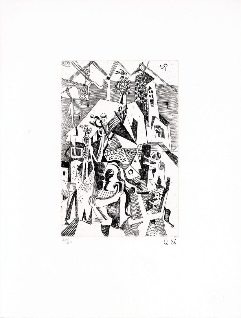 Ei Q Work 26 Copperplate Print 1976 Ltd 60 Stamp Signed Modern Japanese Art: Ei Q Work 26 Copperplate Print 1976 Ltd 60 Stamp Signed Modern Japanese Art Item Specifics: Artist: Ei-Q Subject: Modernist Abstraction Material: Paper Copperplate Print Style: Japanese Product Discla