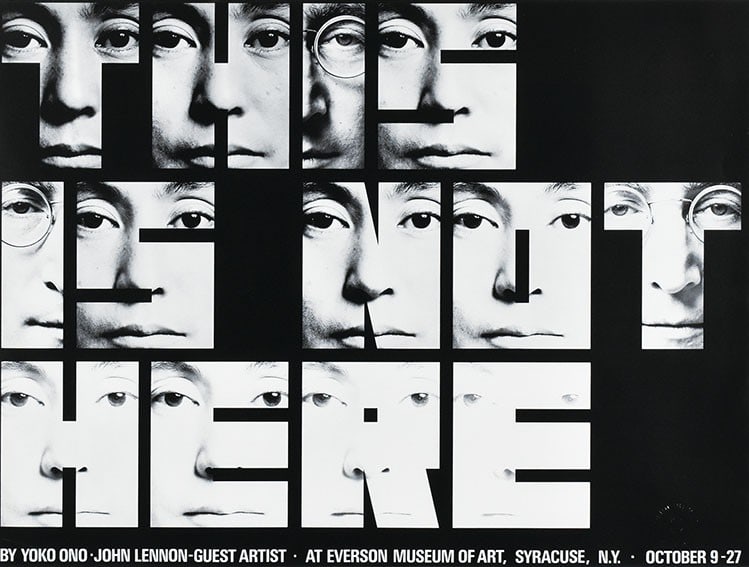 John Lennon Yoko Ono 1971 This Is Not Here Exhibition Offset Print (1 of 10)