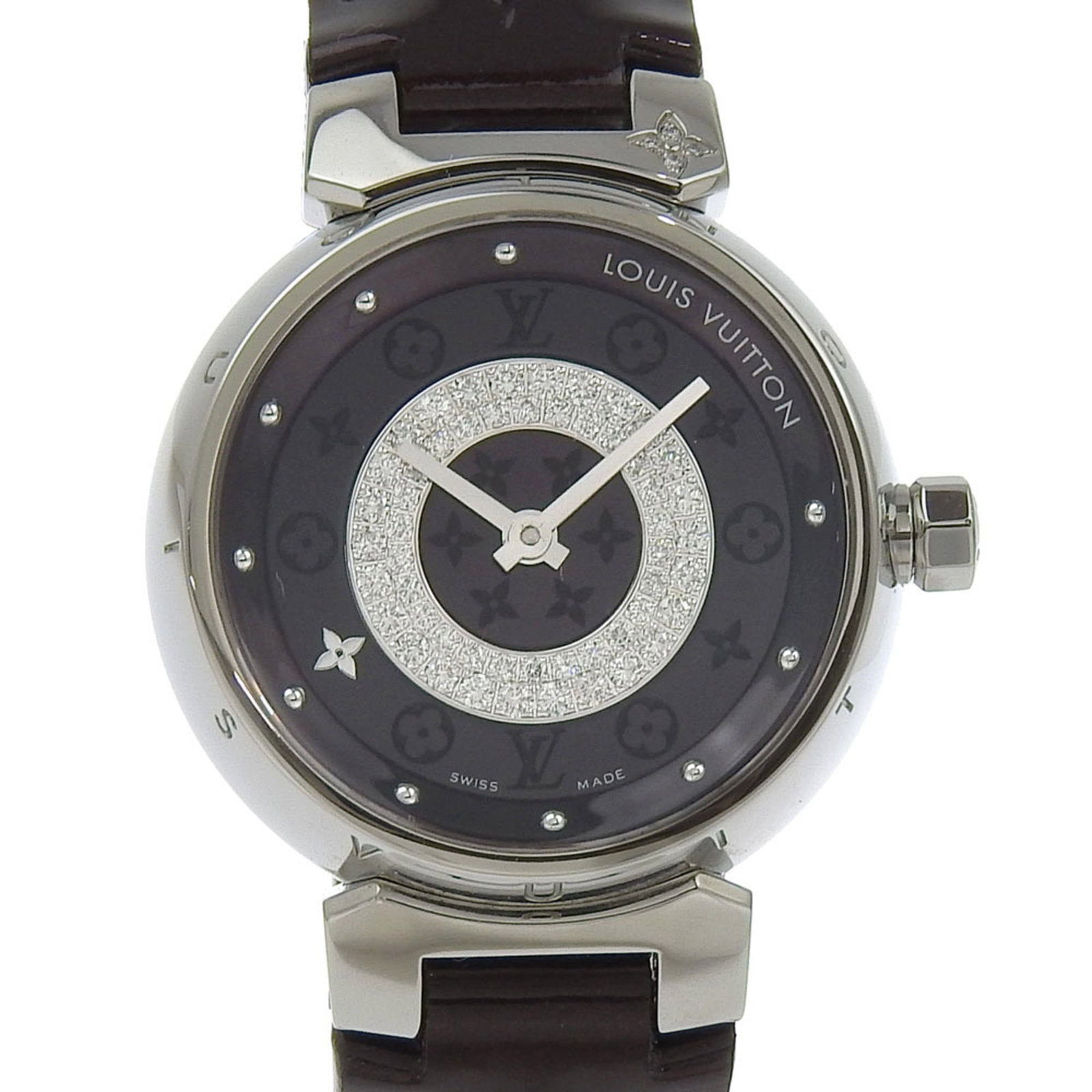 Louis Vuitton Wristwatch: Louis Vuitton Wristwatch Stainless steel case, the Louis Vuitton wristwatch boasts a durable and modern design. Powered by a reliable quartz movement, this timepiece ensures accurate timekeeping. Come