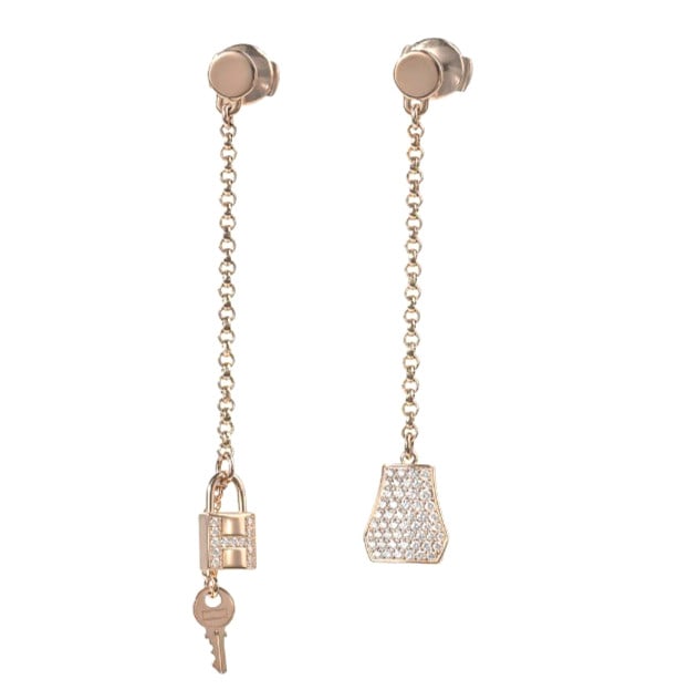 Hermes Kelly Clochette Diamond Drop 18k Rose Gold Earrings 0.62ct Paper Box: Hermes Kelly Clochette Diamond Drop 18k Rose Gold Earrings 0.62ct Paper Box Item Specifics: Antique: No Shape: Clochette Occasion: Anniversary Birthday Christening Christmas Confirmation/Communion