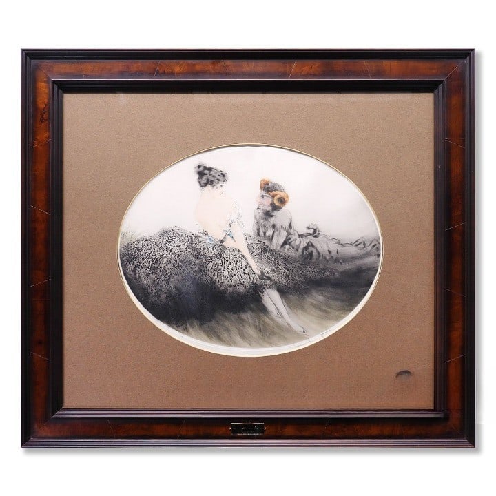 Authentic Antique Framed Etching Art Deco Signed 1921 Louis Icart Temptation: Authentic Antique Framed Etching Art Deco Signed 1921 Louis Icart Temptation Item Specifics: Unit Of Sale: Single Piece Artist: Louis Icart Image Orientation: Portrait Signed: Yes Period: Art Deco (19