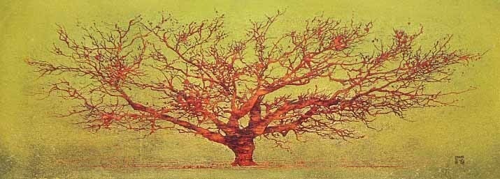 Hand signed woodblock print one tree gold framed artwork joichi hoshi: Hand signed woodblock print one tree gold framed artwork joichi hoshi Item Specifics: Unit Of Sale: Single Piece Artist: Joichi Hoshi Signed By: Joichi Hoshi Image Orientation: Landscape Signed: Yes S