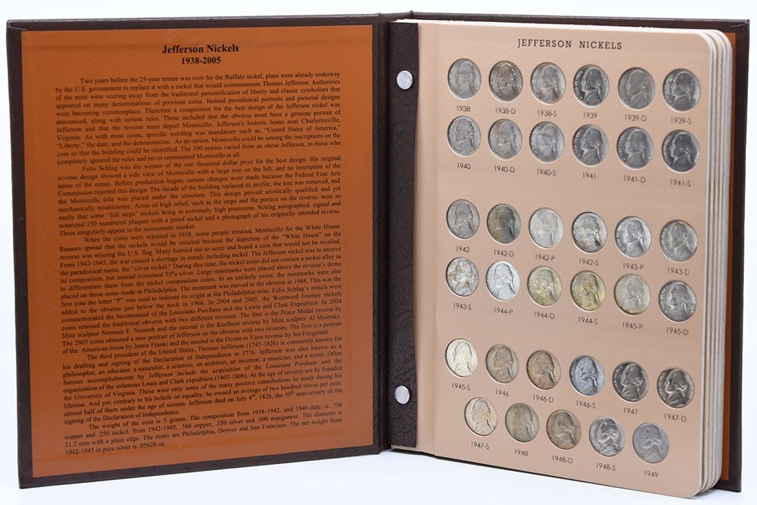 Jefferson Nickel Set 1938-PDS to 2021-PDS in Deluxe Album (1 of 1)